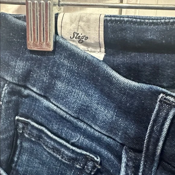 Frank & Eileen Women’s Blue Denim Sligo Skinny Jean Raw Hem Boho Classic Size 27 - Picture 8 of 14